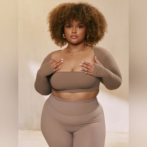 Buffbunny Airknit Bolero Shrug - Chai Latte XL (Boyfriend Collection)